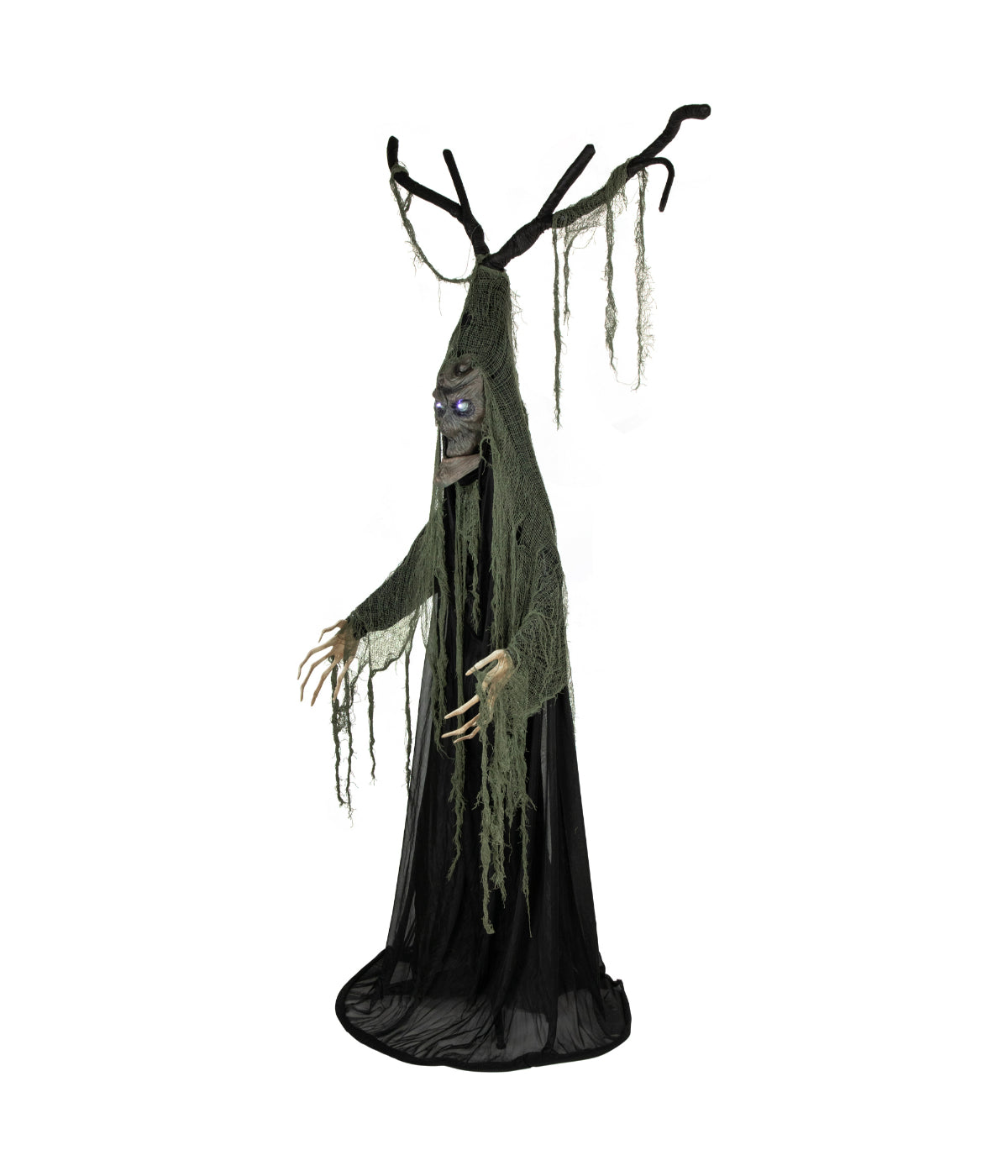  7' Animated Tree Man Halloween Decoration with Lighted Eyes - Black - Bonton