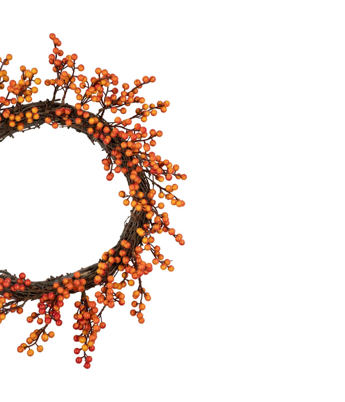 Red and Orange Artificial Berry Artificial Thanksgiving Wreath Red