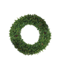 Dakota Red Pine Artificial Christmas Wreath with Pre-Lit Clear Dura Lights, 72"