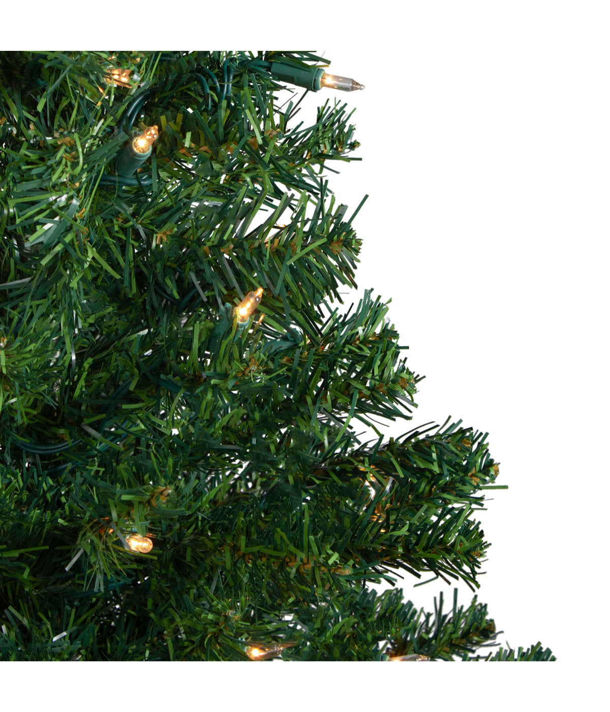  Mixed Classic Pine Artificial Christmas Tree with Pre-Lit Clear Lights, 3' - Green - Bonton