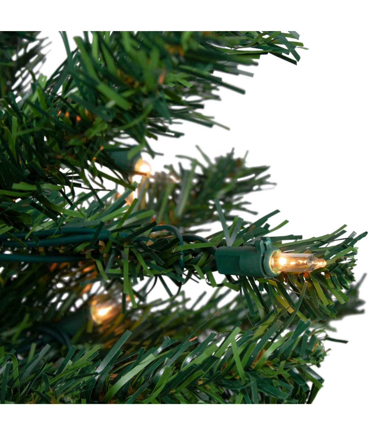  Mixed Classic Pine Artificial Christmas Tree with Pre-Lit Clear Lights, 3' - Green - Bonton