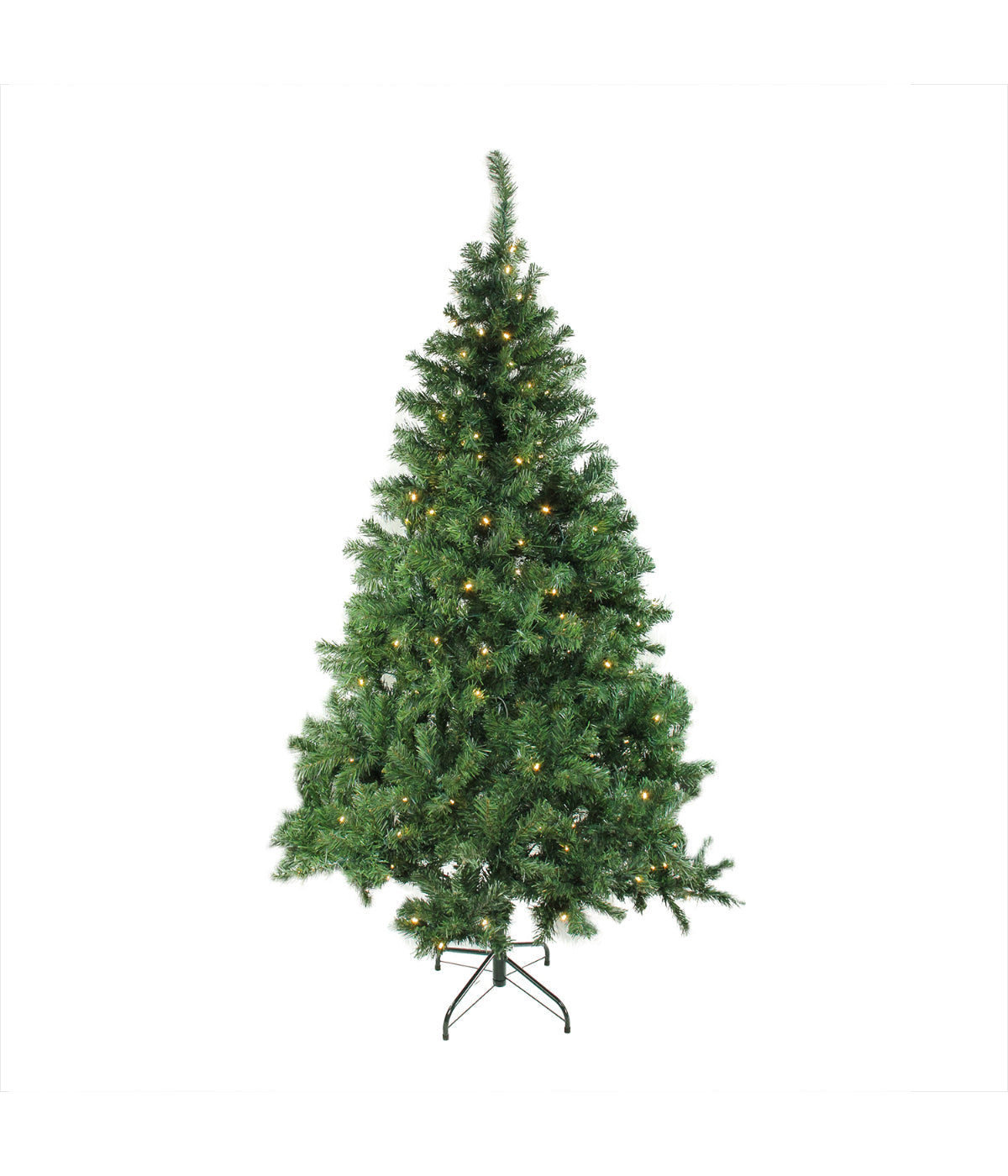  NorthLight Mixed Classic Pine Artificial Christmas Tree with Pre-Lit Warm Clear LED Lights, 6' - Green - Bonton