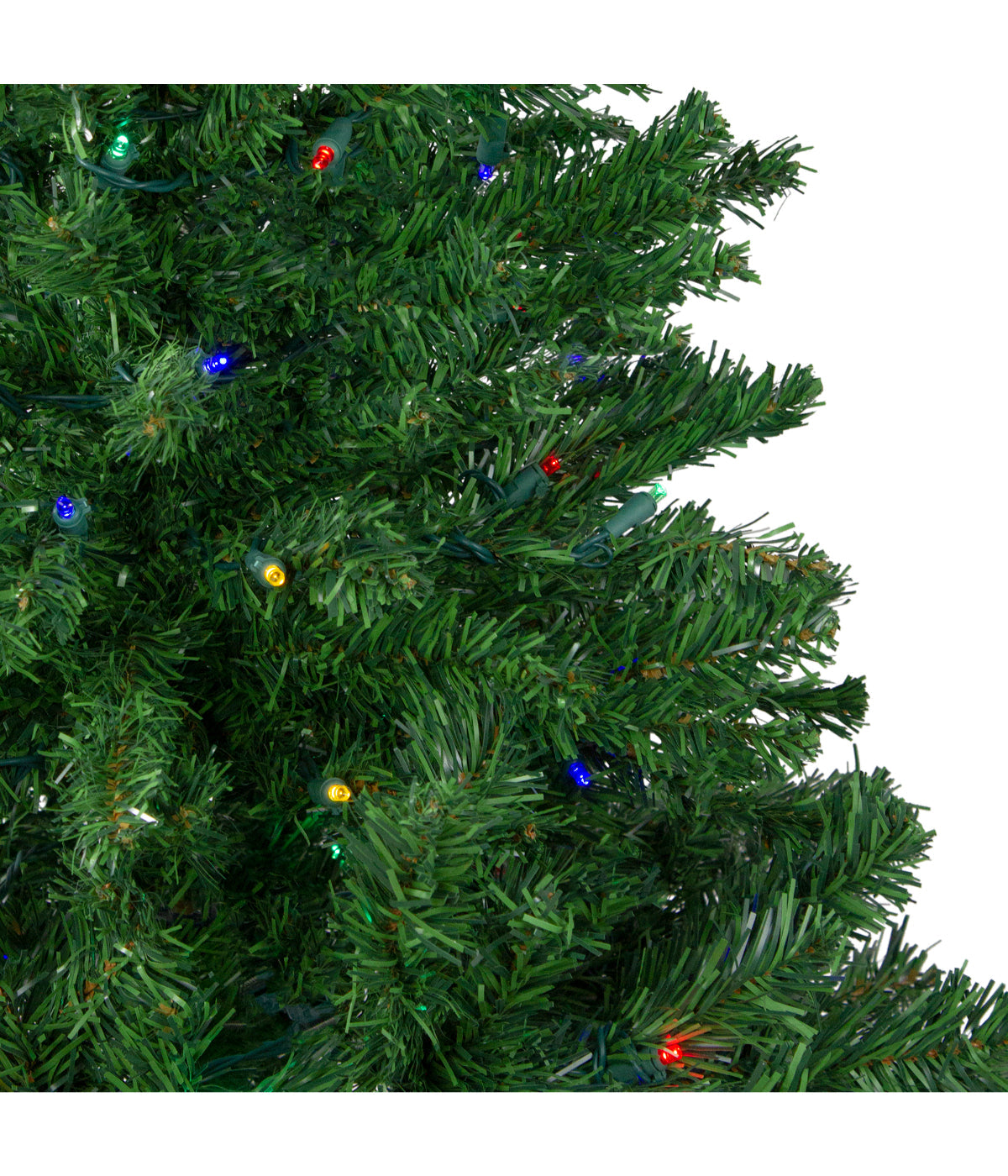  Mixed Classic Pine Artificial Christmas Tree with Pre-Lit Multi LED Lights, 4' - Green - Bonton