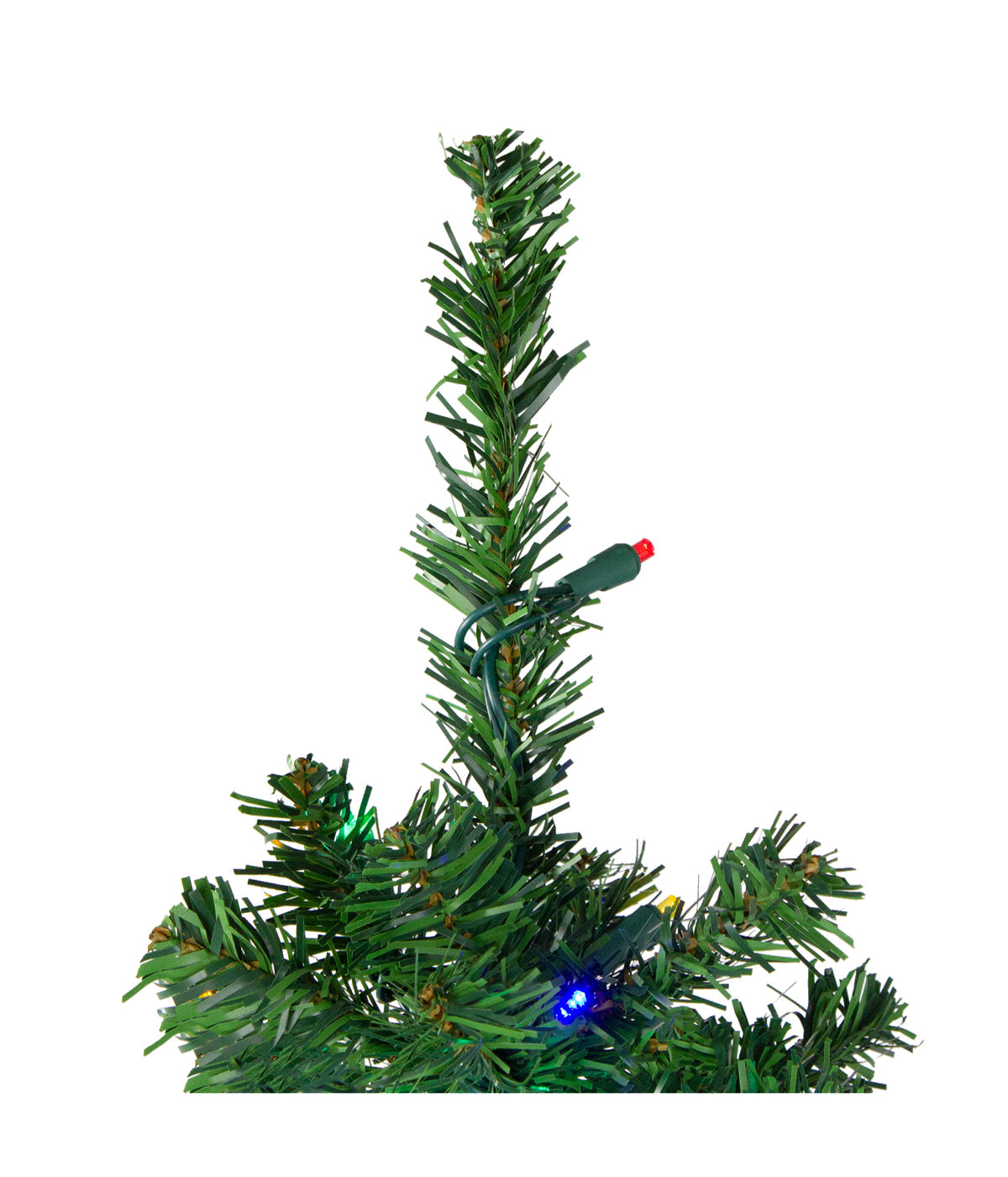  Mixed Classic Pine Artificial Christmas Tree with Pre-Lit Multi LED Lights, 4' - Green - Bonton