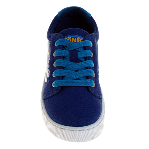 Sonic the Hedgehog Boys' Lace Up Low-Top Vintage Casual Canvas Sneakers