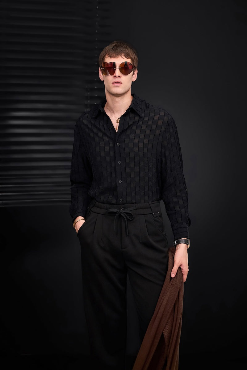  Barocco Solace Pleated Trousers BLACK - BLACK - Bonton