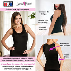InstantFigure Shirred Tank Top Shapewear WT40011