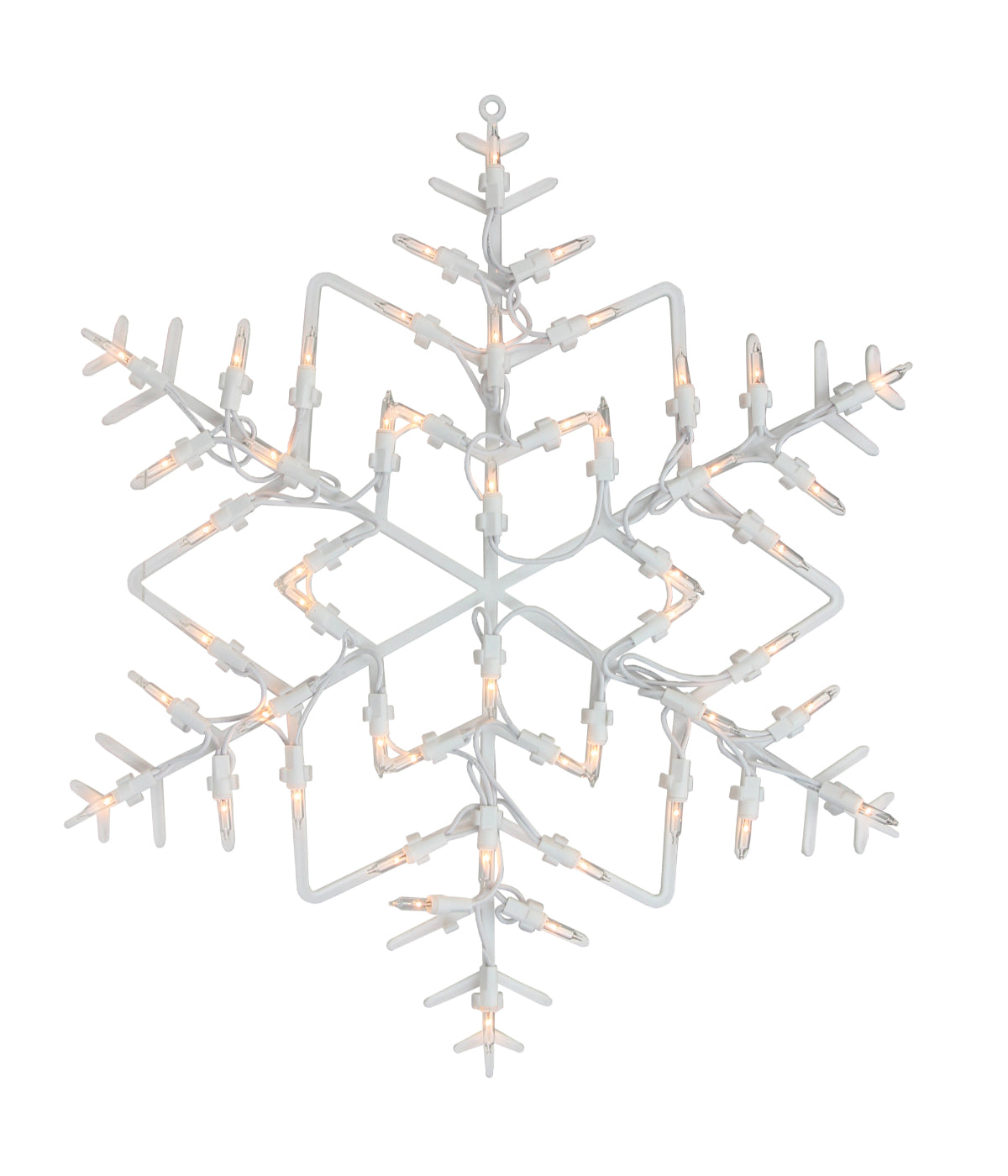  White Lighted Snowflake Christmas Window Silhouette, 16