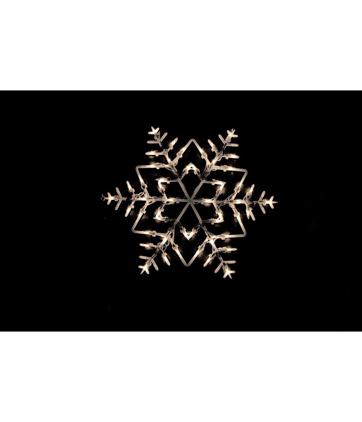  White Lighted Snowflake Christmas Window Silhouette, 16