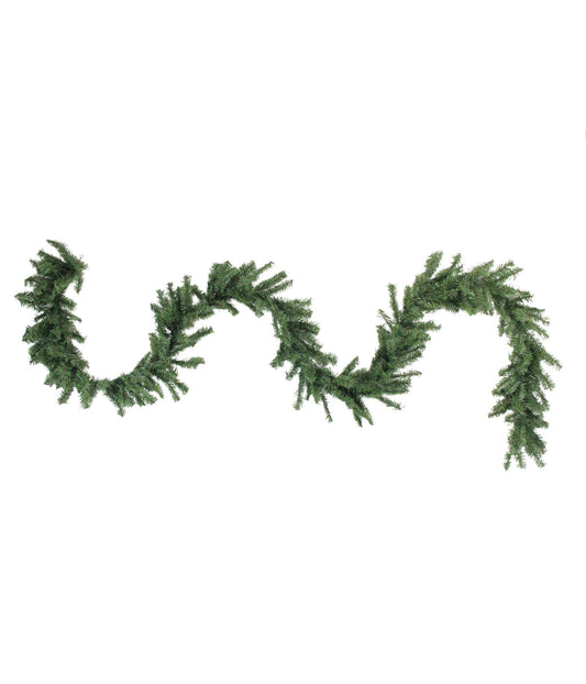 Green Commercial Length Canadian Pine Artificial Christmas Garland Unlit