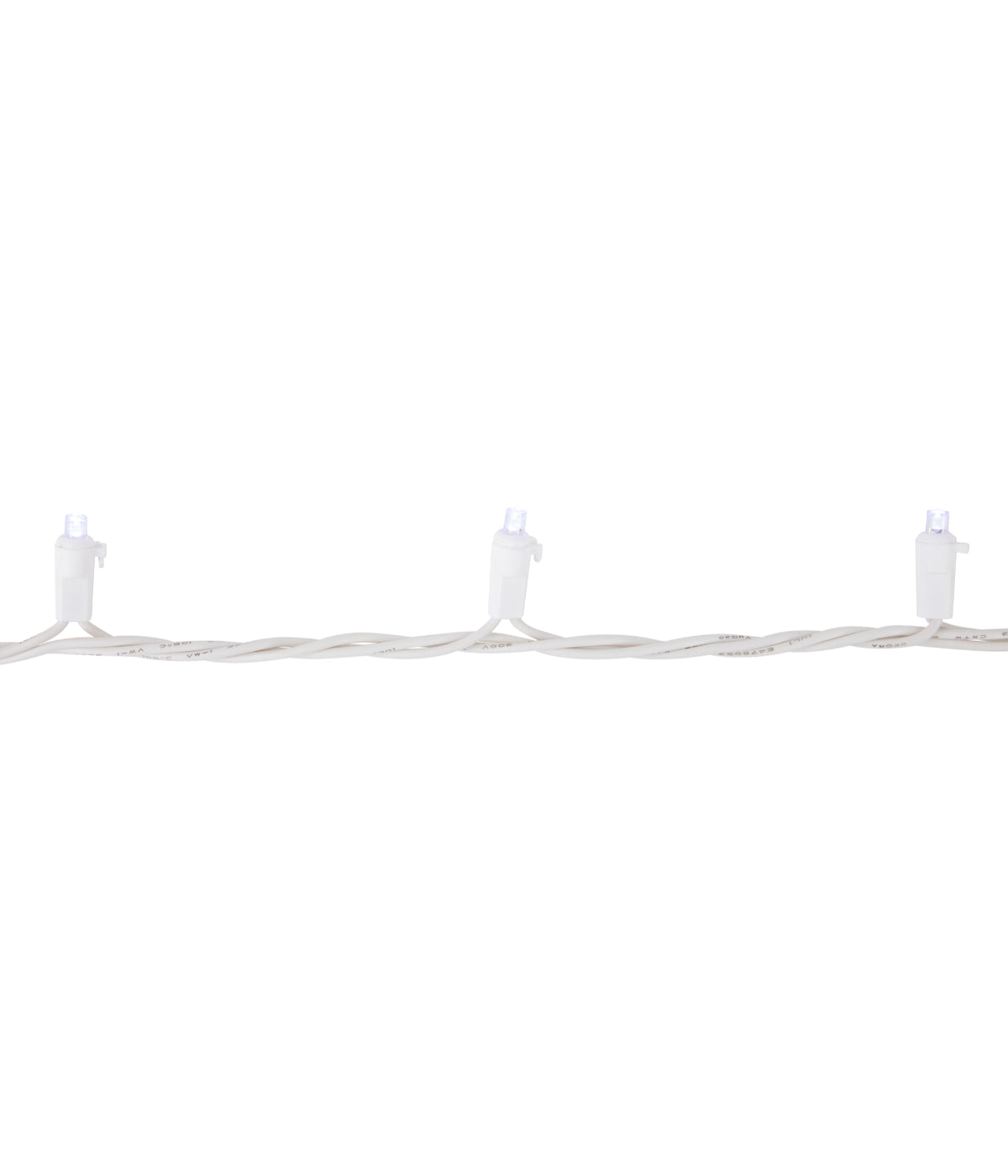  Pure White LED Wide Angle Christmas Lights 33' 100 Count on White Wire - White - Bonton