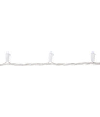 Pure White LED Wide Angle Christmas Lights 33' 100 Count on White Wire