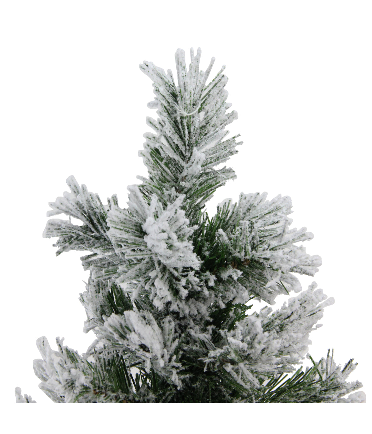  NorthLight Flocked Pine Medium Unlit Artificial Christmas Tree in Burlap Base, 18