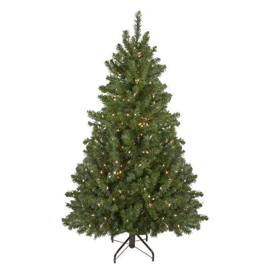 Pre-Lit Medium Canadian Pine Artificial Christmas Tree - 5' - Clear Lights