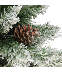 Flocked Angel Pine Artificial Christmas Tree, 7'