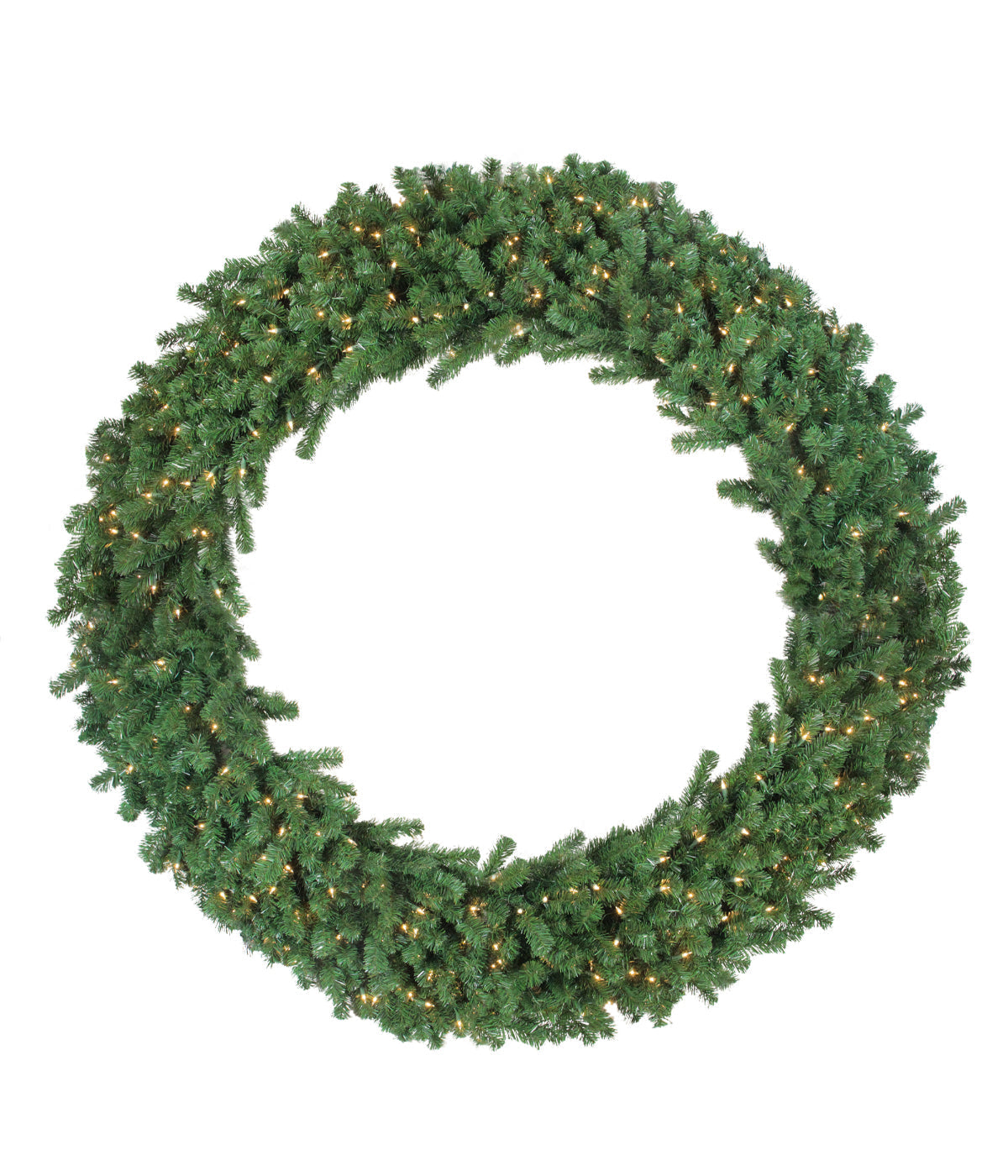  Green Deluxe Windsor Pine Artificial Christmas Wreath with Clear Lights, 72