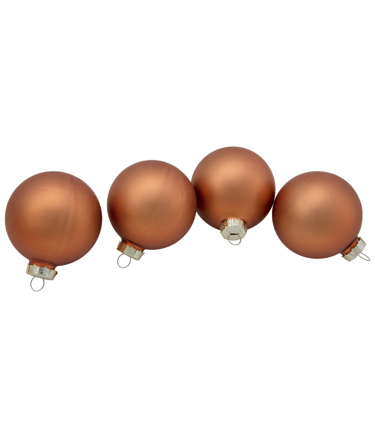  Brown Christmas Glass Ball Ornaments Set of 9, 2.5