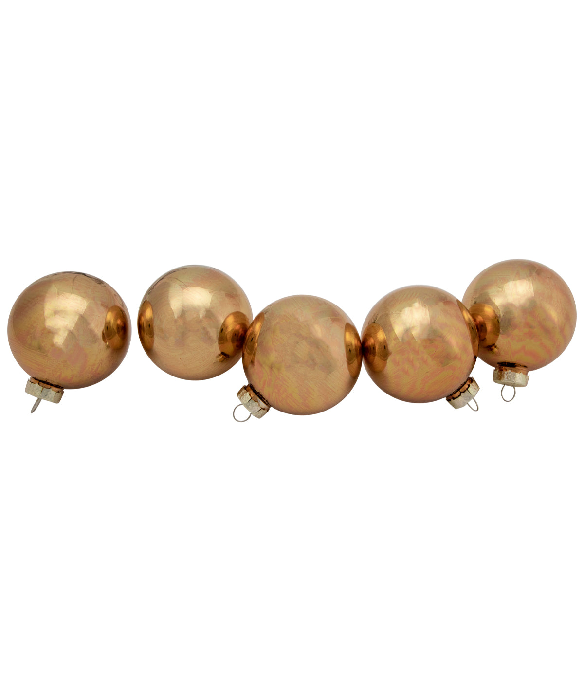  Brown Christmas Glass Ball Ornaments Set of 9, 2.5