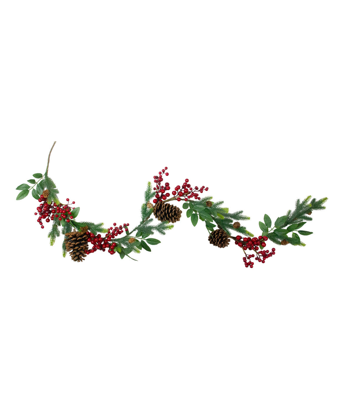  Pine Springs Berries & Pine Cones Artificial Christmas Garland, 5' x 4.75