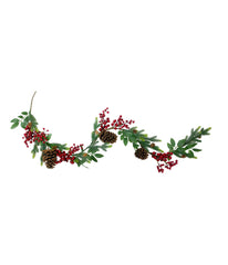 Pine Springs Berries & Pine Cones Artificial Christmas Garland, 5' x 4.75"