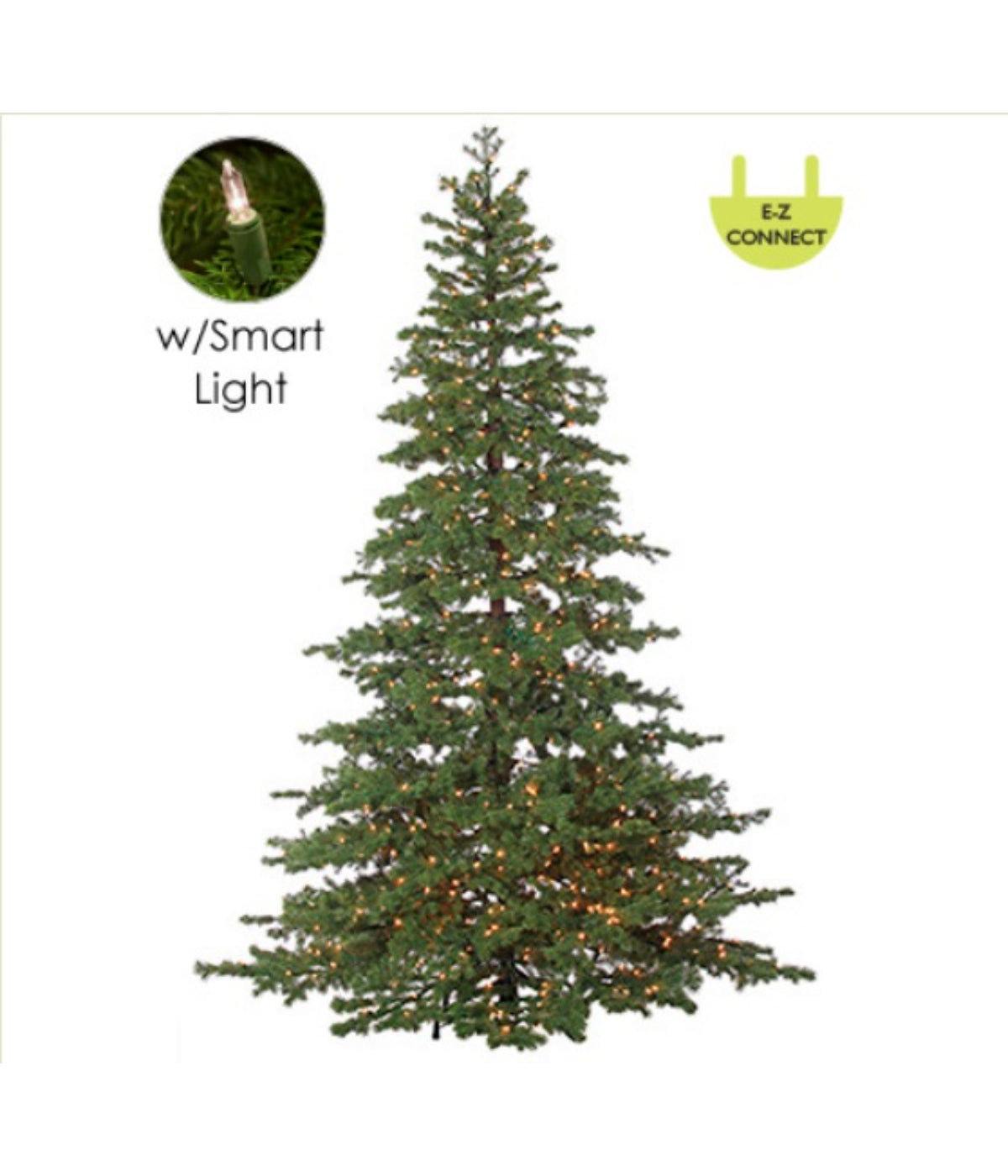  Full Layered Pine Artificial Christmas Tree with Pre-Lit Multicolor LED Lights, 7.5' - Green - Bonton