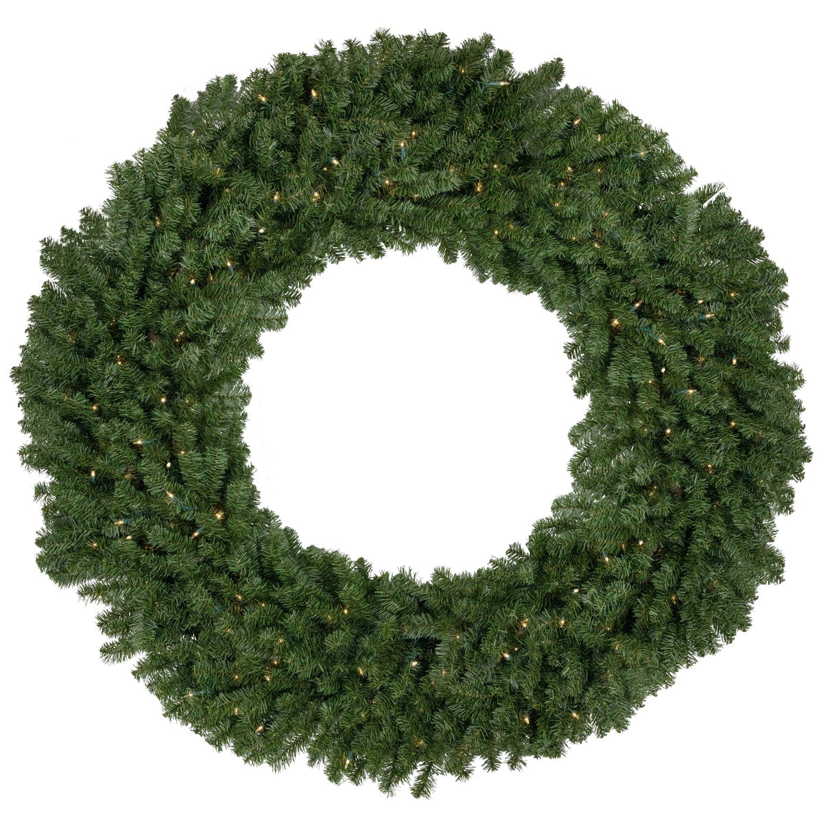  Northlight Pre-Lit Commercial Canadian Pine Artificial Christmas Wreath - 5' - Clear Lights - Default Title - Bonton