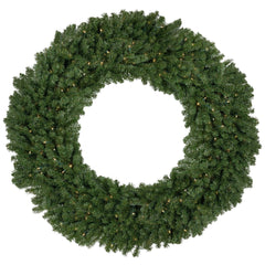 Pre-Lit Commercial Canadian Pine Artificial Christmas Wreath - 5' - Clear Lights