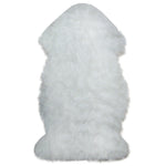 Furry Chic Faux Fur Plush Pile Area Throw Rug White