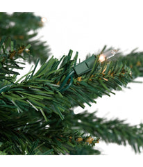 Green Spruce Artificial Upside Down Christmas Tree with Pre-Lit Clear Lights, 7.5'