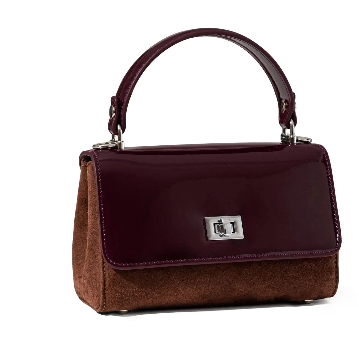  Jurgi Lili Bag - Mulberry Patent & Suede - Brown - Bonton