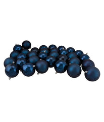 Sapphire Blue Shatterproof Christmas Ball Ornaments 32 Count, 3.25"