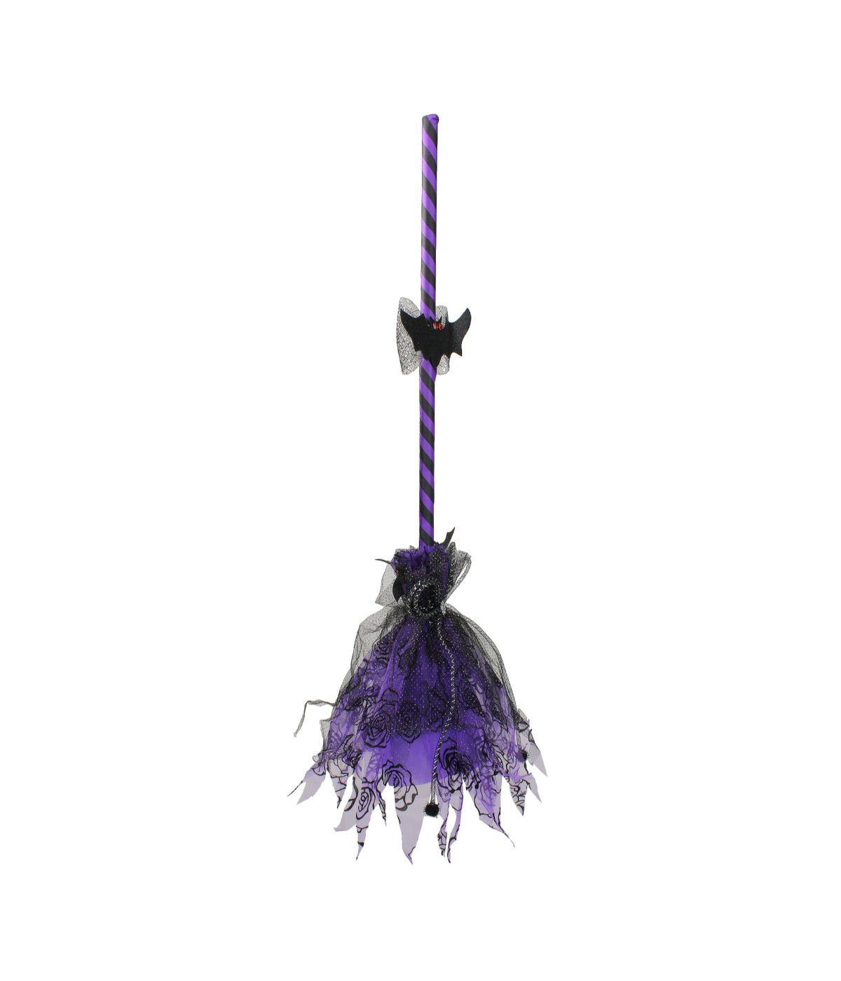  Witches Animated Halloween Broom - Purple - Bonton