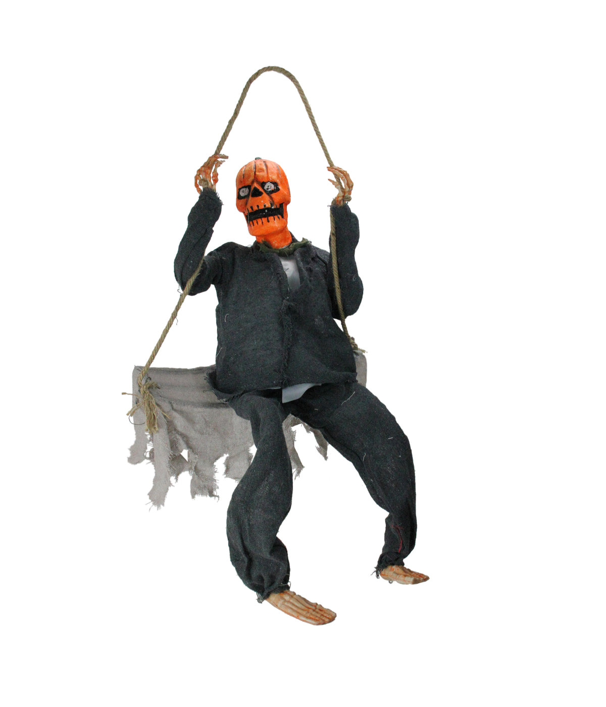 Swinging Animated Pumpkin Man Halloween Decoration