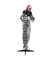 Standing Clown with Glowing Eyes Animated Halloween Decoration