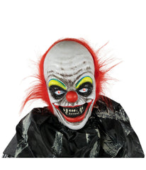 Standing Clown with Glowing Eyes Animated Halloween Decoration