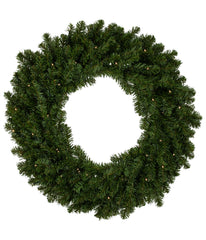 Canadian Pine Artificial Christmas Wreath with Pre-Lit Clear Lights, 30"