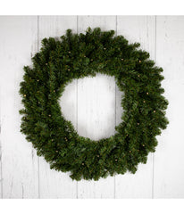 Canadian Pine Artificial Christmas Wreath with Pre-Lit Clear Lights, 30"