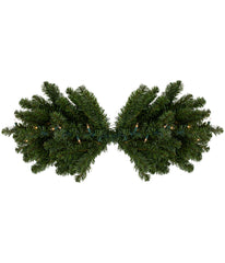 Canadian Pine Artificial Christmas Swag with Pre-Lit Clear Lights, 32"