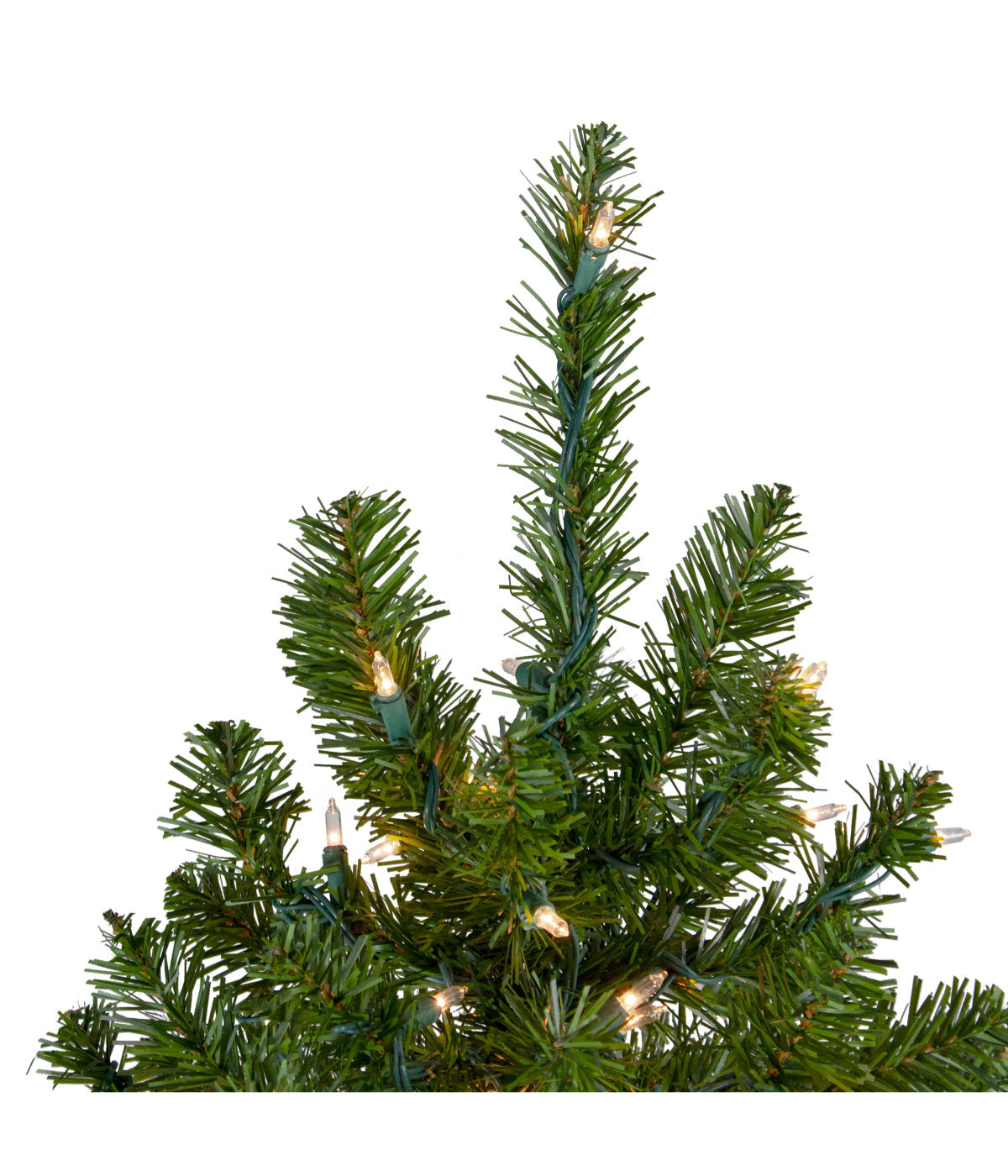  NorthLight Canadian Pine Artificial Christmas Tree with Pre-Lit Clear Lights, 5' - Green - Bonton