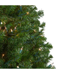 Canadian Pine Artificial Christmas Tree with Pre-Lit Clear Lights, 5'