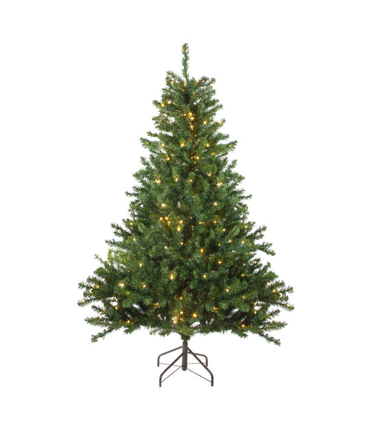 Canadian Pine Artificial Christmas Tree with Pre-Lit Candlelight LED Lights, 8'