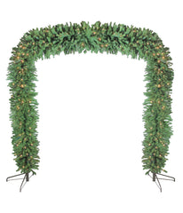 Pine Artificial Christmas Archway Decoration with Pre-Lit Clear Lights, 9' x 8'