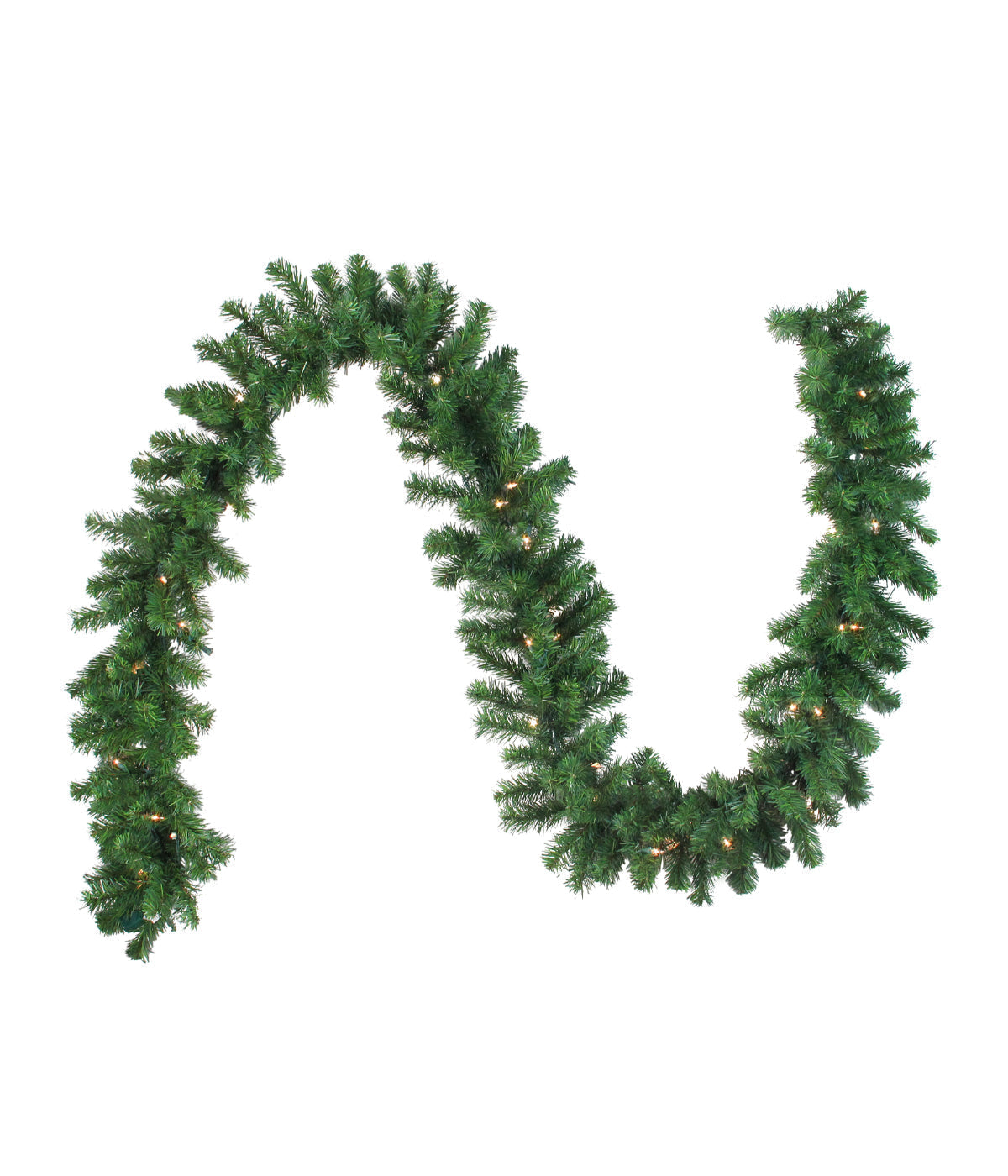  Oak Creek Pine Artificial Christmas Garland with Pre-Lit Clear Lights, 9' x 10