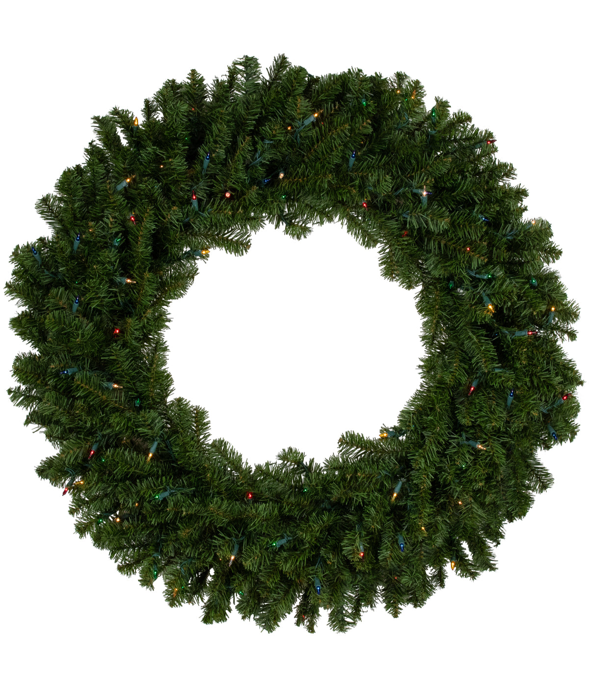  Canadian Pine Artificial Christmas Wreath with Pre-Lit Multi Lights, 36