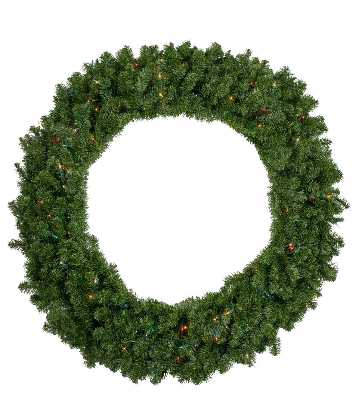  Canadian Pine Artificial Christmas Wreath with Pre-Lit Clear Lights, 48