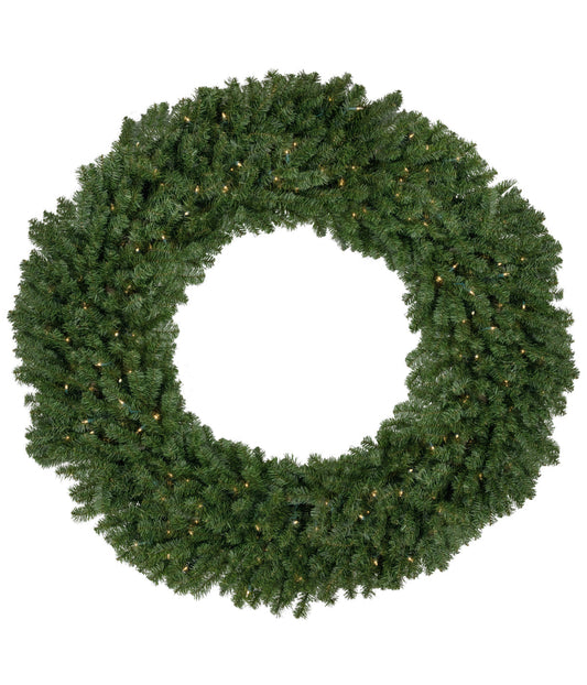 Canadian Pine Artificial Christmas Wreath with Pre-Lit Clear Lights, 5'