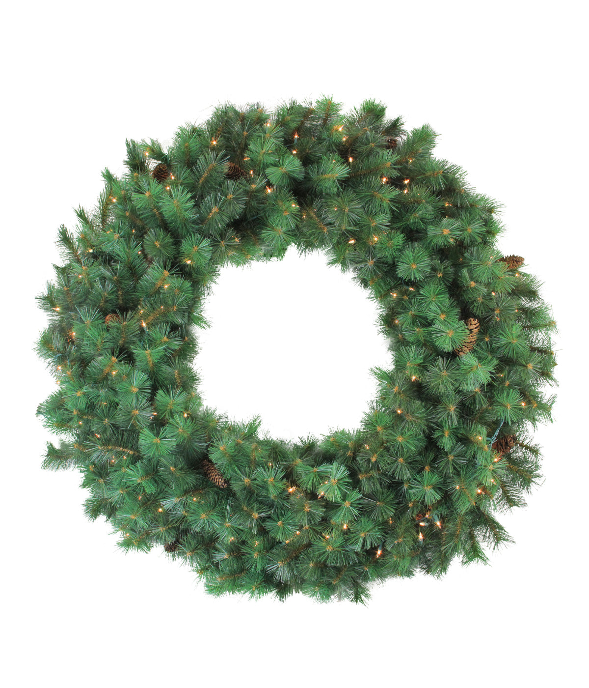  Royal Oregon Pine Artificial Christmas Wreath with Clear Lights, 48