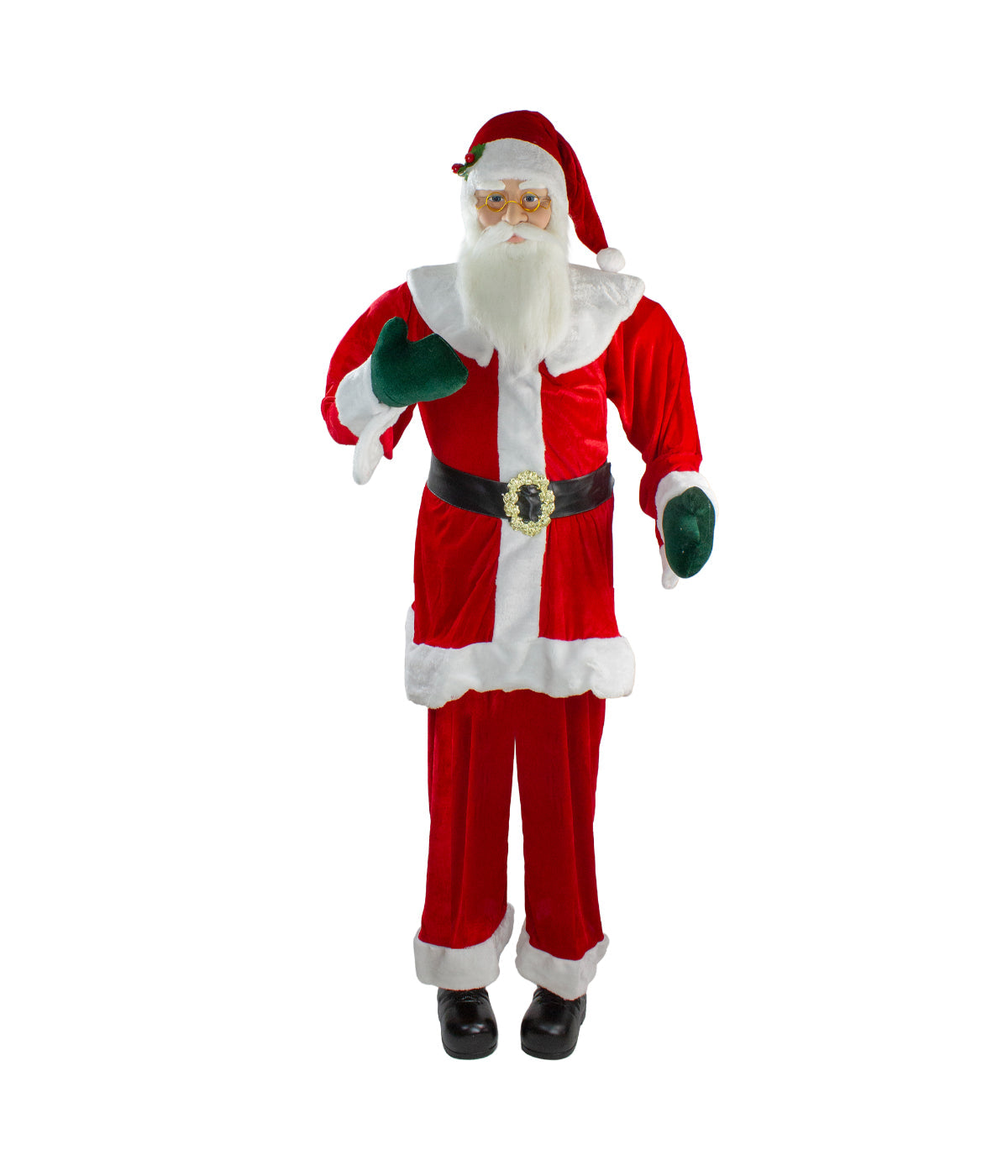  NorthLight Plush Santa Claus Standing Christmas Figure, 72