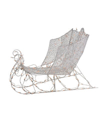 White Pre-Lit Crystal Sleigh Christmas Outdoor DÃ©cor, 48"