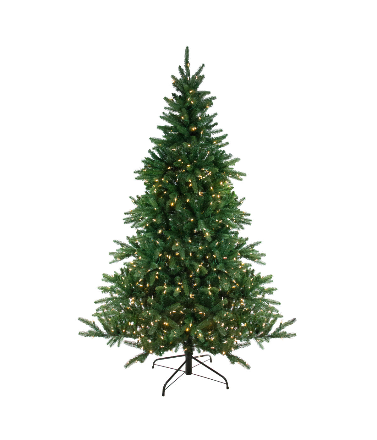  Noble Fir Artificial Christmas Tree with Pre-Lit Multicolor LED Lights, 9' - Green - Bonton